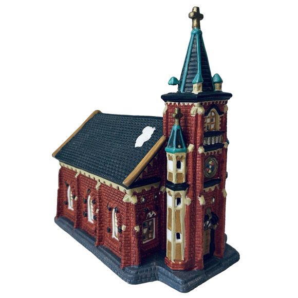 Dickens Village Collectible Porcelain Church Lighted Original Box Tested - Picture 1 of 14